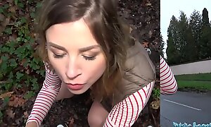 Public Agent Russian hotty loves daylight outdoor mating