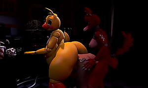 Foxy and chica ass fucking vore