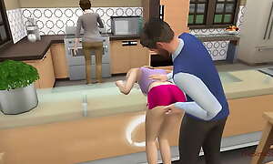 Sims 4, Stepdad fuck his stepdaughter in kitchenette ensue take get hitched