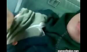 Hijab Arab whore in car