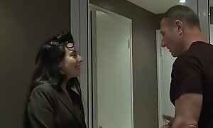 Cuckold, she gets her ass fucked by her neighbour