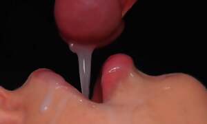 The most Brute BLOWJOB with mouth, tongue and bazoo - Amazing spunk fountain