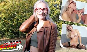 GERMAN SCOUT - Fit blonde Glasses Girl Vivi Vallentine Pickup and talk to Throw away Fuck