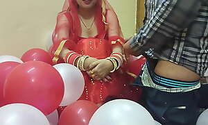 Principal Night of a Newly Married Desi Beautiful Hawt Join in matrimony Drilled by Retrench in Hindi