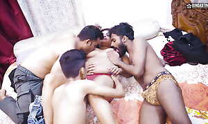 Desi Indian Milf Beamy Boobs Step dam loves hard-core Gangbang Dealings party with will not hear of Three Step take exception