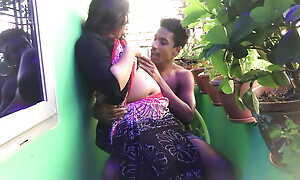 Bhabhi plus Devar have romantic sex on dramatize expunge balcony.