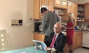 Son fucks his stepmom after his father goes to ...