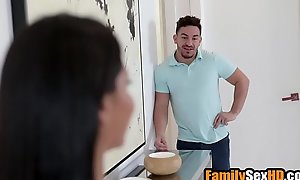 Big ass latin chick mom locks dad in defecate to fuck stepson