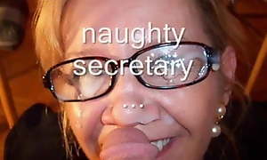 Mature transcriber can't live without cum in the sky her glasses