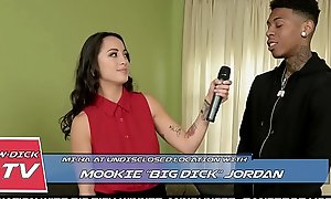BANGBROS - Oriental Newscaster Mi Ha Takes On Mookie's Big Black Cock