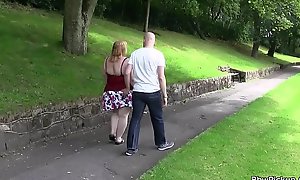 Hot chubby floozie picked up by stranger