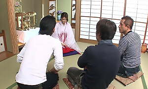 Squiggling Japanese Creampied Stepsister - 3 Random Guys drilled selfish Oriental Pussy