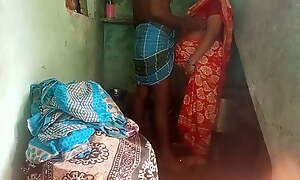 Tamil wife together with husband have a go real making love at domicile
