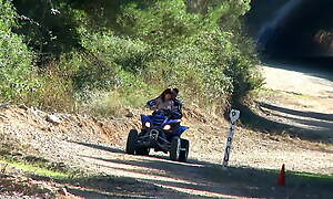 My busty stepmother Kimy Blue totally wanted to ride the quad