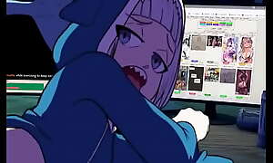 Invest in someone's external Scenes be proper of Gawr Gura's Broadcast - DeathByLolis