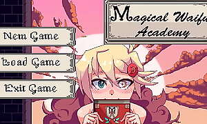 Magical Waifus Academy  [Hentai game PornPlay ] Ep.1 threesome with double titjob bestial girls